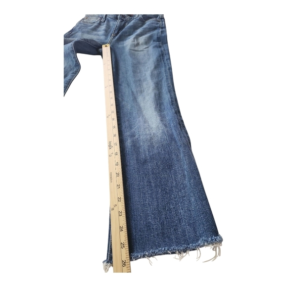 Joe’s Jeans High Rise Flare – Size 27, Made in USA, Raw Hem, Stretch Denim - Picture 3 of 5